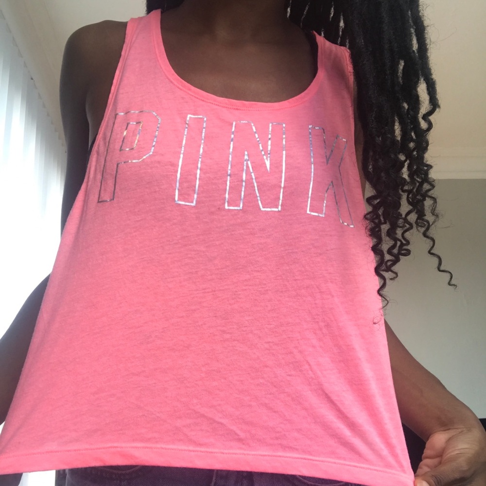 VS PINK Heart Cut Out Tank Top